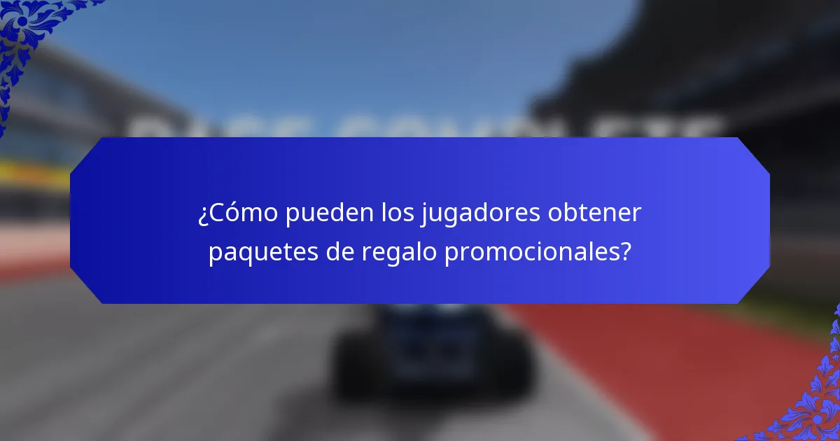 ¿Cómo pueden los jugadores obtener paquetes de regalo promocionales?