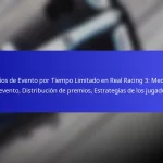 Premios de Evento por Tiempo Limitado en Real Racing 3: Mecánica del evento, Distribución de premios, Estrategias de los jugadores