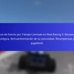 Premios de Evento por Tiempo Limitado en Real Racing 3: Reclamación estratégica, Retroalimentación de la comunidad, Recompensas para jugadores