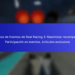 Premios de Eventos de Real Racing 3: Maximizar recompensas, Participación en eventos, Artículos exclusivos