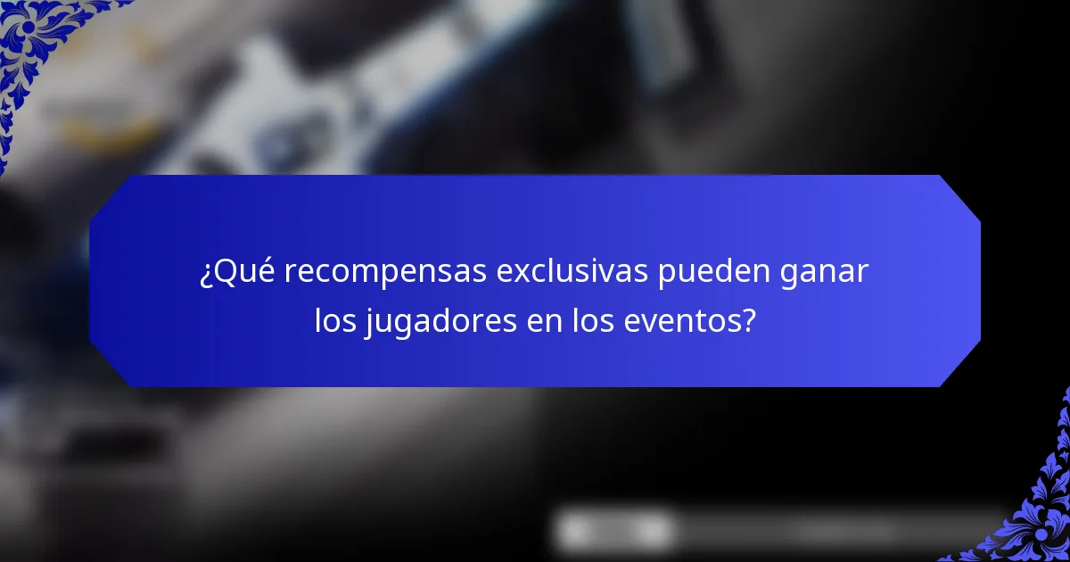 ¿Qué recompensas exclusivas pueden ganar los jugadores en los eventos?